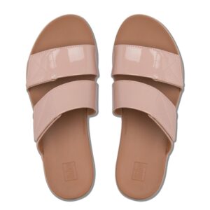 FitFlop Carin Patent slides Beechwood