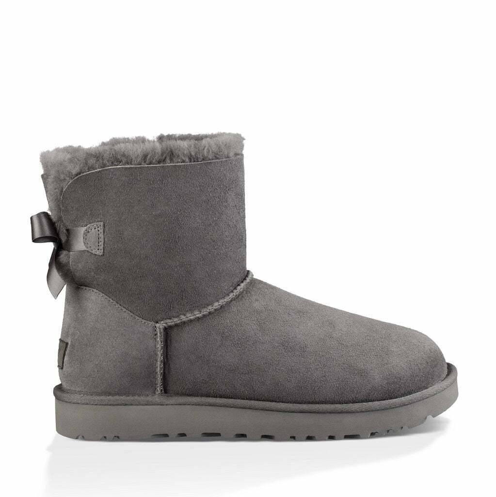 UGG Mini Bailey Bow II Grey boots - ShopShoes