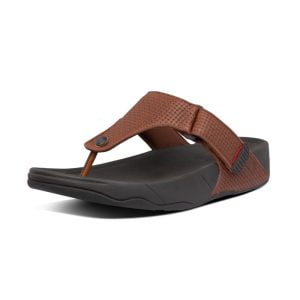 Trakk II Dark Tan leather toe post Men’s sandal