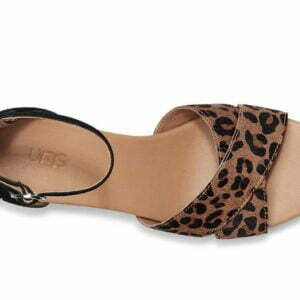 UGG Eugenia Leopard Black Tan Sandal
