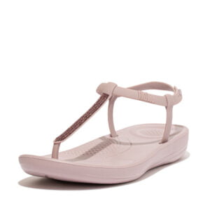 FitFlop iQushion Splash Sparkle Soft Lilac toe post sandal with back strap