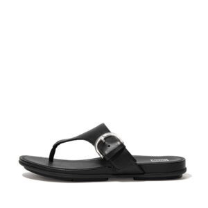 FitFlop Gracie Leather Buckle All Black