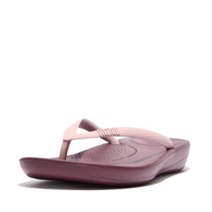 FitFlop iQushion Pink Sky Plummy toe post fitflop