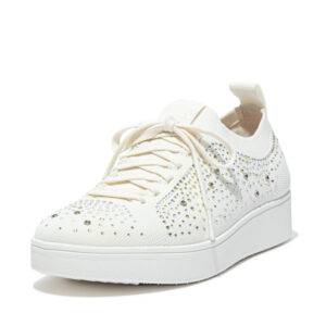 FitFlop Rally Ombre Crystal Knit Cream Sneakers