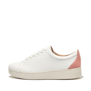 FitFlop Rally leather Sneaker Urban White with Suede Corralina back