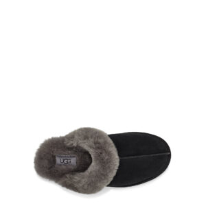 UGG Scuffette II Black and Grey  leather slippers