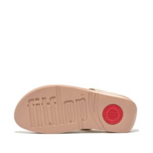FitFlop Lulu Leather toe post sandal in Platino colour